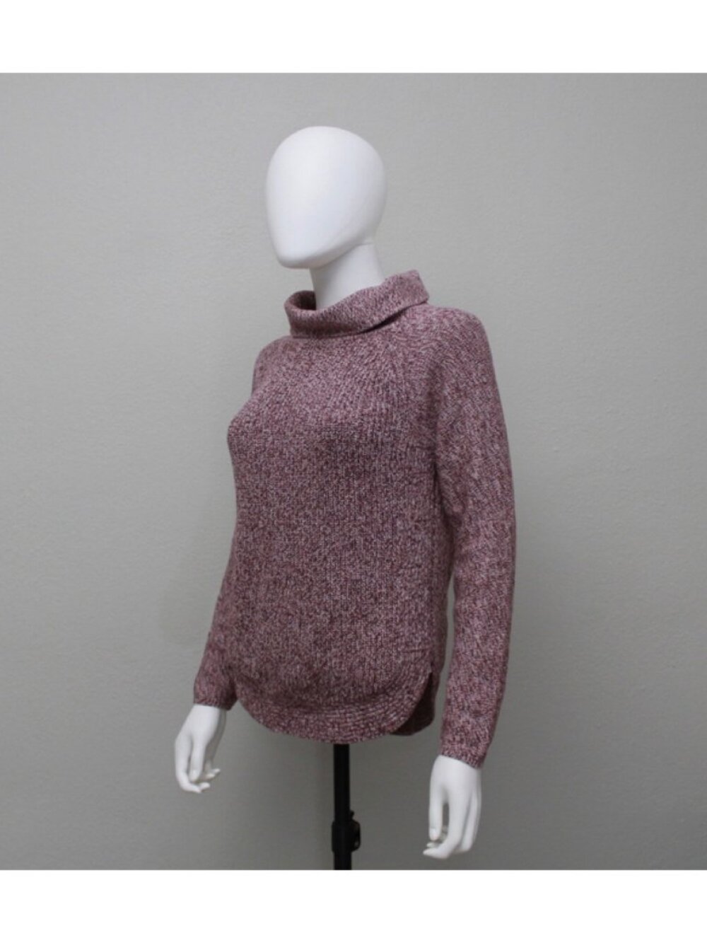 Loft Outlet Petite Sweter Women Woven Size SP Color Burgundi Long Sleeve - Picture 3 of 10